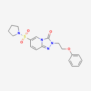 2-(2-phenoxyethyl)-6-(pyrrolidin-1-ylsulfonyl)[1,2,4]triazolo[4,3-a]pyridin-3(2H)-one