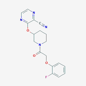3-((1-(2-(2-Fluorophenoxy)acetyl)piperidin-3-yl)oxy)pyrazine-2-carbonitrile