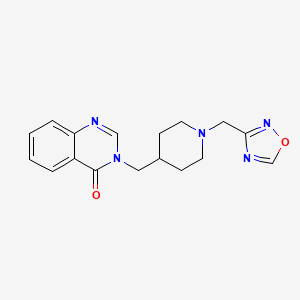 3-[[1-(1,2,4-Oxadiazol-3-ylmethyl)piperidin-4-yl]methyl]quinazolin-4-one