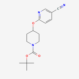 molecular formula C16H21N3O3 B2701456 Tert-butyl 4-(5-cyanopyridin-2-yloxy)piperidine-1-carboxylate CAS No. 194668-38-7