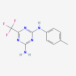 N-(4-methylphenyl)-6-(trifluoromethyl)-1,3,5-triazine-2,4-diamine