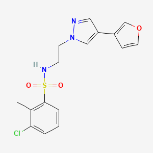 3-chloro-N-(2-(4-(furan-3-yl)-1H-pyrazol-1-yl)ethyl)-2-methylbenzenesulfonamide