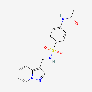 N-(4-(N-(pyrazolo[1,5-a]pyridin-3-ylmethyl)sulfamoyl)phenyl)acetamide