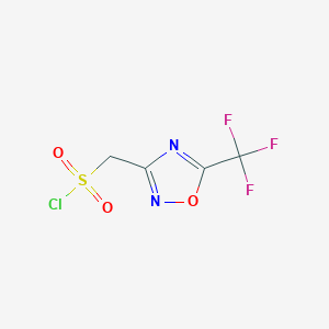 (5-(Trifluoromethyl)-1,2,4-oxadiazol-3-yl)methanesulfonyl chloride