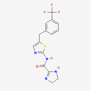 N-[5-[[3-(trifluoromethyl)phenyl]methyl]-1,3-thiazol-2-yl]-4,5-dihydro-1H-imidazole-2-carboxamide