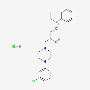 1-(4-(3-Chlorophenyl)piperazin-1-yl)-3-(1-phenylpropoxy)propan-2-ol hydrochloride