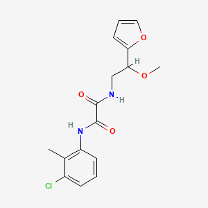 molecular formula C16H17ClN2O4 B2701502 N'-(3-chloro-2-methylphenyl)-N-[2-(furan-2-yl)-2-methoxyethyl]ethanediamide CAS No. 1795088-49-1