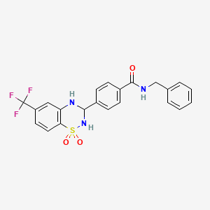 N-benzyl-4-[1,1-dioxido-6-(trifluoromethyl)-3,4-dihydro-2H-1,2,4-benzothiadiazin-3-yl]benzamide