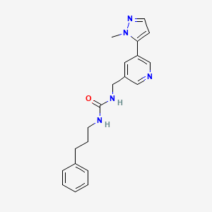 1-((5-(1-methyl-1H-pyrazol-5-yl)pyridin-3-yl)methyl)-3-(3-phenylpropyl)urea