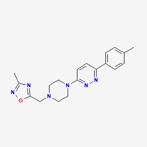 molecular formula C19H22N6O B2701512 3-{4-[(3-Methyl-1,2,4-oxadiazol-5-yl)methyl]piperazin-1-yl}-6-(4-methylphenyl)pyridazine CAS No. 2380083-69-0