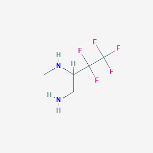 molecular formula C5H9F5N2 B2701513 3,3,4,4,4-五氟-N2-甲基丁烷-1,2-二胺 CAS No. 2126160-34-5