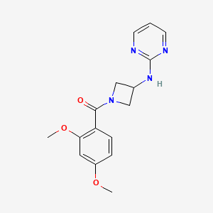 molecular formula C16H18N4O3 B2701516 N-[1-(2,4-dimethoxybenzoyl)azetidin-3-yl]pyrimidin-2-amine CAS No. 2320851-04-3