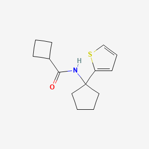 molecular formula C14H19NOS B2701526 N-(1-(thiophen-2-yl)cyclopentyl)cyclobutanecarboxamide CAS No. 2034482-62-5