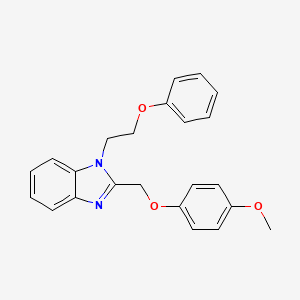molecular formula C23H22N2O3 B2701529 2-[(4-methoxyphenoxy)methyl]-1-(2-phenoxyethyl)-1H-benzimidazole CAS No. 431920-81-9