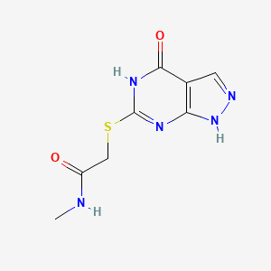 molecular formula C8H9N5O2S B2701530 N-methyl-2-((4-oxo-4,5-dihydro-1H-pyrazolo[3,4-d]pyrimidin-6-yl)thio)acetamide CAS No. 877630-56-3