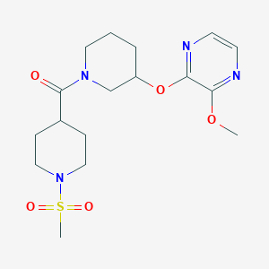 (3-((3-Methoxypyrazin-2-yl)oxy)piperidin-1-yl)(1-(methylsulfonyl)piperidin-4-yl)methanone