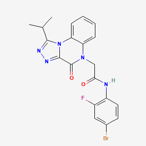 N-(4-bromo-2-fluorophenyl)-2-(1-isopropyl-4-oxo-[1,2,4]triazolo[4,3-a]quinoxalin-5(4H)-yl)acetamide