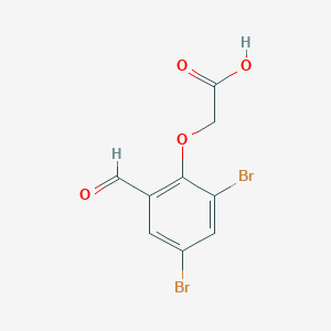 molecular formula C9H6Br2O4 B2701537 (2,4-Dibromo-6-formylphenoxy)acetic acid CAS No. 21512-82-3