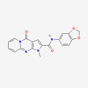 B2701546 N-(benzo[d][1,3]dioxol-5-yl)-1-methyl-4-oxo-1,4-dihydropyrido[1,2-a]pyrrolo[2,3-d]pyrimidine-2-carboxamide CAS No. 864854-21-7