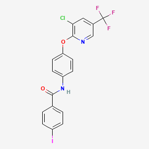 N-(4-{[3-chloro-5-(trifluoromethyl)-2-pyridinyl]oxy}phenyl)-4-iodobenzenecarboxamide