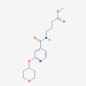 methyl 4-(2-((tetrahydro-2H-pyran-4-yl)oxy)isonicotinamido)butanoate