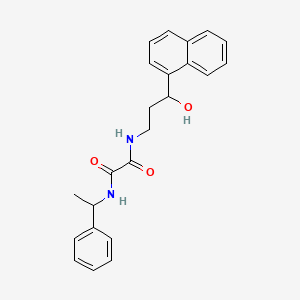 N1-(3-hydroxy-3-(naphthalen-1-yl)propyl)-N2-(1-phenylethyl)oxalamide