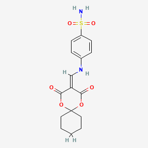 4-(((2,4-Dioxo-1,5-dioxaspiro[5.5]undecan-3-ylidene)methyl)amino)benzenesulfonamide