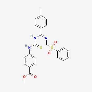 (Z)-methyl 4-(3-((((phenylsulfonyl)methyl)imino)(p-tolyl)methyl)thioureido)benzoate
