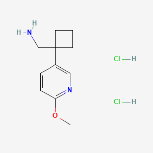 [1-(6-Methoxypyridin-3-yl)cyclobutyl]methanamine;dihydrochloride
