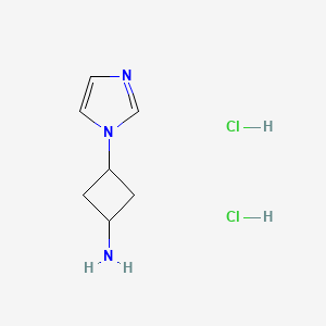 molecular formula C7H13Cl2N3 B2701580 3-Imidazol-1-ylcyclobutan-1-amine;dihydrochloride CAS No. 2287270-86-2