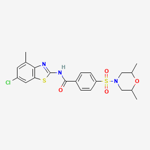 N-(6-chloro-4-methylbenzo[d]thiazol-2-yl)-4-((2,6-dimethylmorpholino)sulfonyl)benzamide
