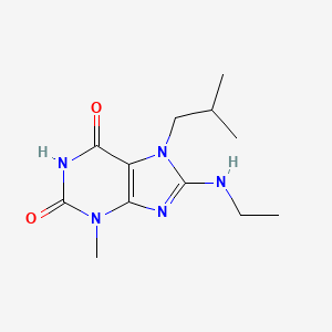 8-(Ethylamino)-3-methyl-7-(2-methylpropyl)purine-2,6-dione
