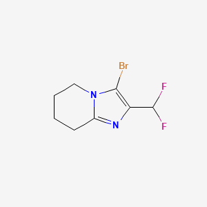 molecular formula C8H9BrF2N2 B2701591 3-Bromo-2-(difluoromethyl)-5,6,7,8-tetrahydroimidazo[1,2-a]pyridine CAS No. 2248373-00-2