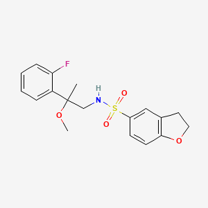 molecular formula C18H20FNO4S B2701607 N-[2-(2-FLUOROPHENYL)-2-METHOXYPROPYL]-2,3-DIHYDRO-1-BENZOFURAN-5-SULFONAMIDE CAS No. 1797900-44-7