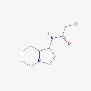 molecular formula C10H17ClN2O B2701616 N-(1,2,3,5,6,7,8,8a-octahydroindolizin-1-yl)-2-chloroacetamide CAS No. 1216120-16-9