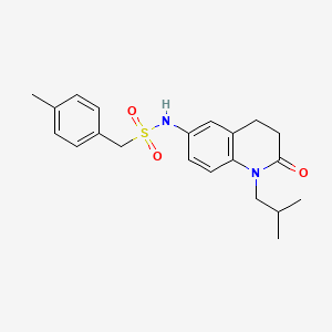 molecular formula C21H26N2O3S B2701640 N-(1-isobutyl-2-oxo-1,2,3,4-tetrahydroquinolin-6-yl)-1-(p-tolyl)methanesulfonamide CAS No. 946373-06-4