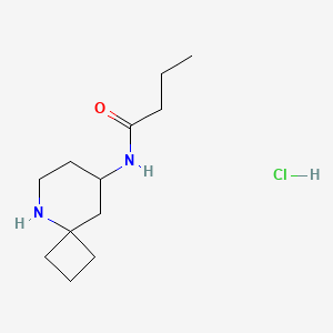 molecular formula C12H23ClN2O B2701659 N-{5-azaspiro[3.5]nonan-8-yl}butanamide hydrochloride CAS No. 1909337-81-0