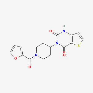 molecular formula C16H15N3O4S B2701661 3-(1-(furan-2-carbonyl)piperidin-4-yl)thieno[3,2-d]pyrimidine-2,4(1H,3H)-dione CAS No. 2034353-79-0
