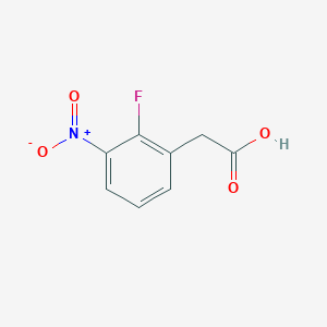 molecular formula C8H6FNO4 B2701704 2-(2-Fluoro-3-nitrophenyl)acetic acid CAS No. 1214328-32-1