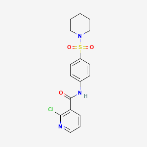 molecular formula C17H18ClN3O3S B2701735 2-chloro-N-(4-piperidin-1-ylsulfonylphenyl)pyridine-3-carboxamide CAS No. 901712-15-0
