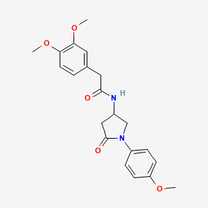 molecular formula C21H24N2O5 B2701736 2-(3,4-dimethoxyphenyl)-N-[1-(4-methoxyphenyl)-5-oxopyrrolidin-3-yl]acetamide CAS No. 896278-58-3