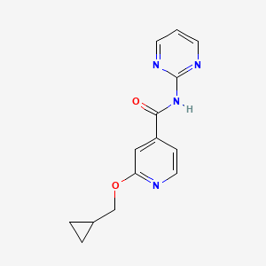 molecular formula C14H14N4O2 B2701739 2-(cyclopropylmethoxy)-N-(pyrimidin-2-yl)isonicotinamide CAS No. 2034493-68-8