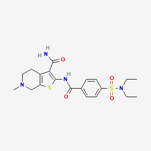 2-[[4-(diethylsulfamoyl)benzoyl]amino]-6-methyl-5,7-dihydro-4H-thieno[2,3-c]pyridine-3-carboxamide