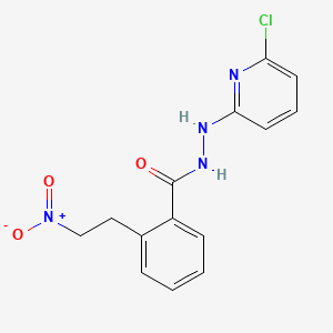 molecular formula C14H13ClN4O3 B2701750 N'-(6-chloro-2-pyridinyl)-2-(2-nitroethyl)benzenecarbohydrazide CAS No. 338410-33-6