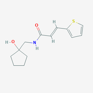 molecular formula C13H17NO2S B2701758 (2E)-N-[(1-hydroxycyclopentyl)methyl]-3-(thiophen-2-yl)prop-2-enamide CAS No. 1331433-96-5