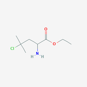 molecular formula C8H16ClNO2 B2701760 Ethyl 2-amino-4-chloro-4-methylpentanoate CAS No. 2248257-76-1