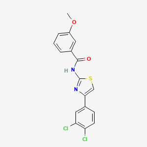 molecular formula C17H12Cl2N2O2S B2701763 N-[4-(3,4-dichlorophenyl)-1,3-thiazol-2-yl]-3-methoxybenzamide CAS No. 313661-83-5