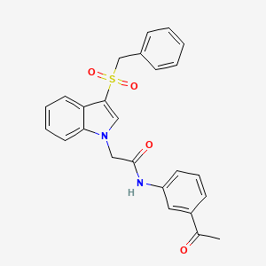 molecular formula C25H22N2O4S B2701767 N-(3-acetylphenyl)-2-(3-(benzylsulfonyl)-1H-indol-1-yl)acetamide CAS No. 898454-25-6