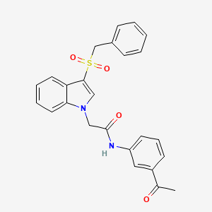 N-(3-acetylphenyl)-2-(3-(benzylsulfonyl)-1H-indol-1-yl)acetamide