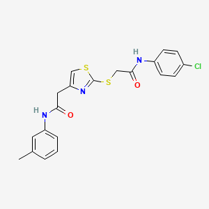 N-(4-chlorophenyl)-2-((4-(2-oxo-2-(m-tolylamino)ethyl)thiazol-2-yl)thio)acetamide
